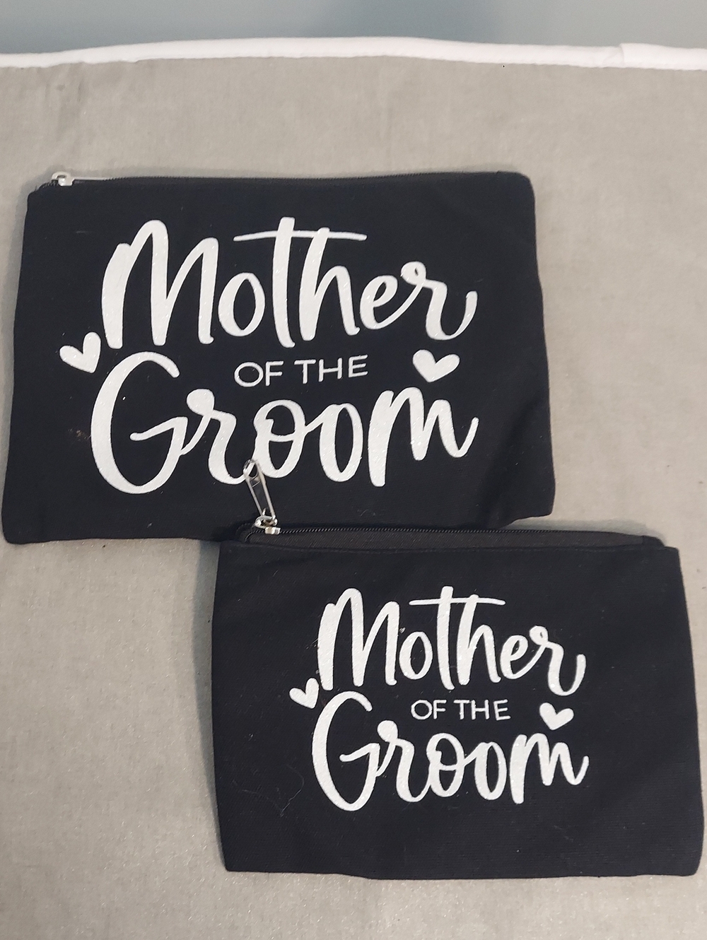 Mother of the Groom Black Zipper Pouch